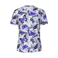 thumbnail image 5 of Wukai Butterflies Print Men's Short-Sleeved Mesh T-Shirt,Quick-Dry Short Sleeve Workout T-Shirt-4X-Large, 5 of 8