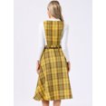 thumbnail image 3 of DARING DIVA Women's Plaid Vintage A Line Pinafore Dress Medium Yellow, 3 of 6