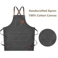 thumbnail image 4 of Delantal de lona Apron AFUN Chef para hombre y mujer, color gris, 4 of 7