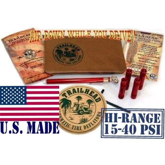 TRAILHEAD Tire Deflators (HiRange 1540psi) Set of 4 (Red) from Billet4x4 (4X4 OFFROAD