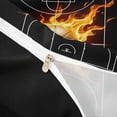 thumbnail image 4 of Castle Fairy Basketball Court Print Twin Duvet Cover, Sport Ball Flame Twin Bedding, Black Gold Orange,Black Reversible,2pcs,1 Duvet Cover and 1 Pillowcase, 4 of 6