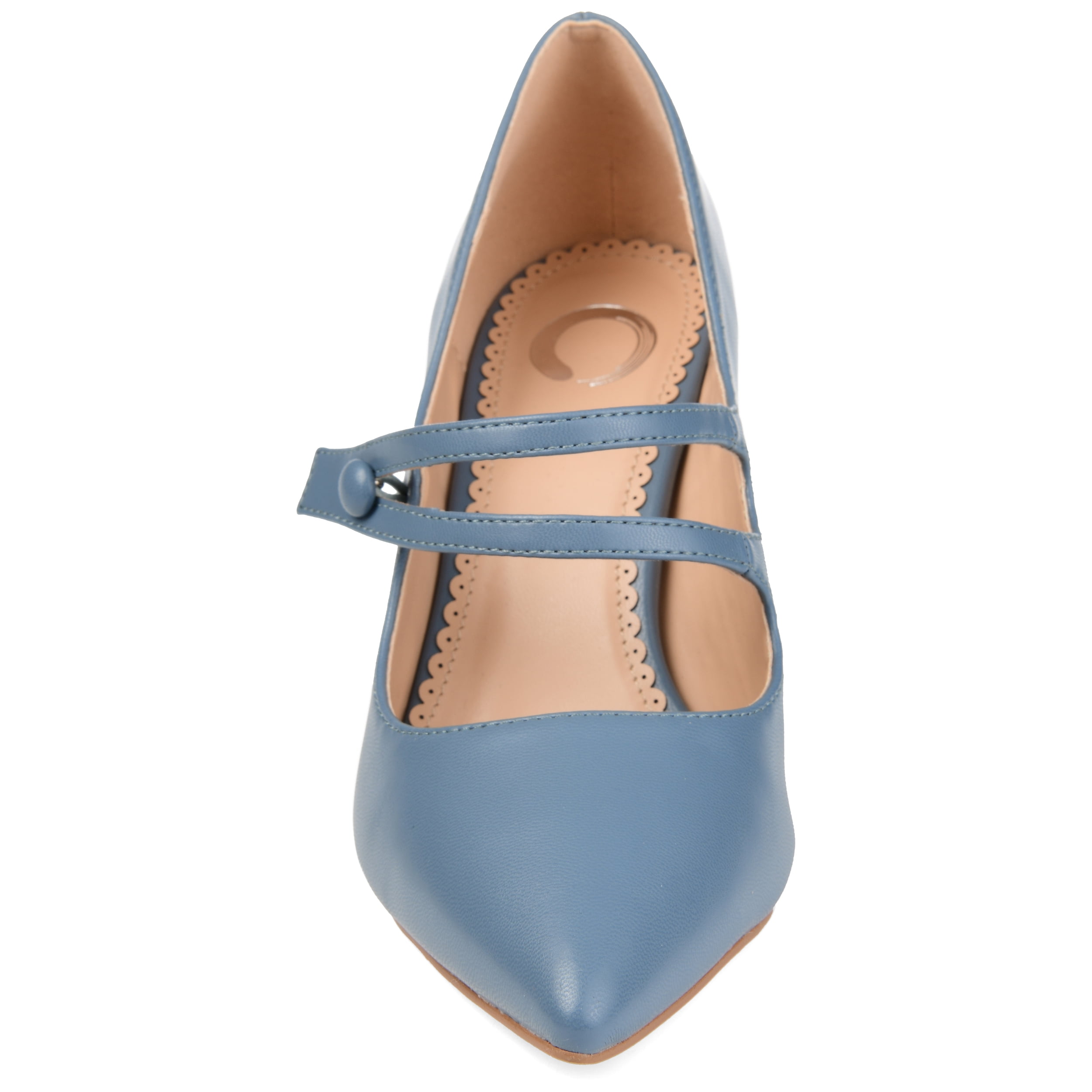 Journee Womens Sidney Pointed Toe Mid Heel Pumps