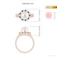 thumbnail image 5 of ANGARA South Sea Cultured Pearl and Blue Diamond Ring in 14K Rose Gold for Women | June Birthstone, Birthday, Anniversary, Jewelry Gift for Women | Pearl Ring, 5 of 9