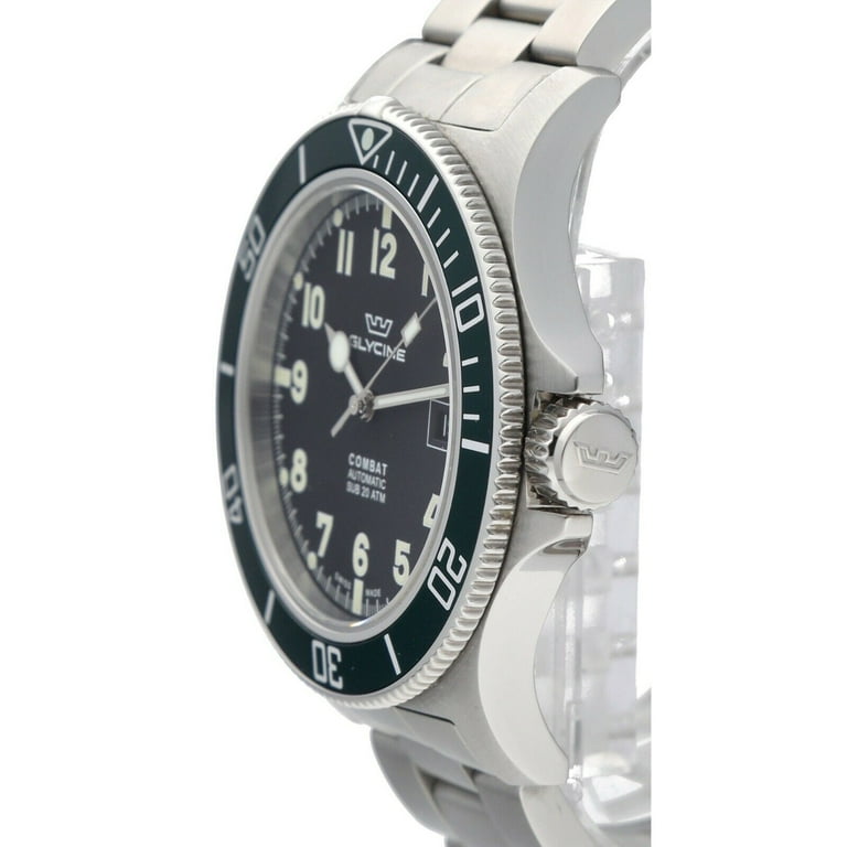 Glycine Combat GL.0253 Green Bezel 42mm Stainless Steel Automatic