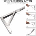 thumbnail image 3 of Soporte plegable para estantería, soporte plegable de pared de acero inoxidable de 12/300 mm, paquete de 2 soportes de consola plegables retráctiles de alta resistencia para banco de trabajo de, 3 of 5