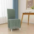 thumbnail image 6 of Seersucker Chair Covers for Dining Chairs,Stretchable Universal Dining Room Chair Slipcovers Washable Removable Elastic Chair Covers for Home,Kitchen,Wedding, Party,Banquet,Protector with Lace Trim, 6 of 9