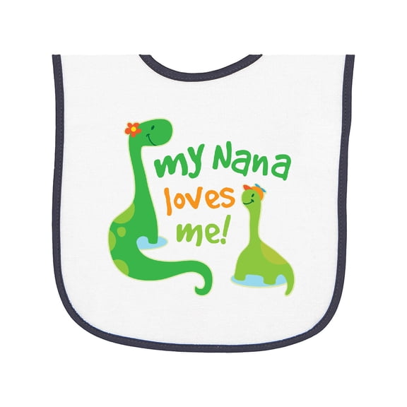Inktastic My Nana Loves Me Grandson Baby Terry Cloth Bib