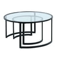 FirsTime & Co. Black Hatfield Nesting Coffee Table 2Piece Set, Glam