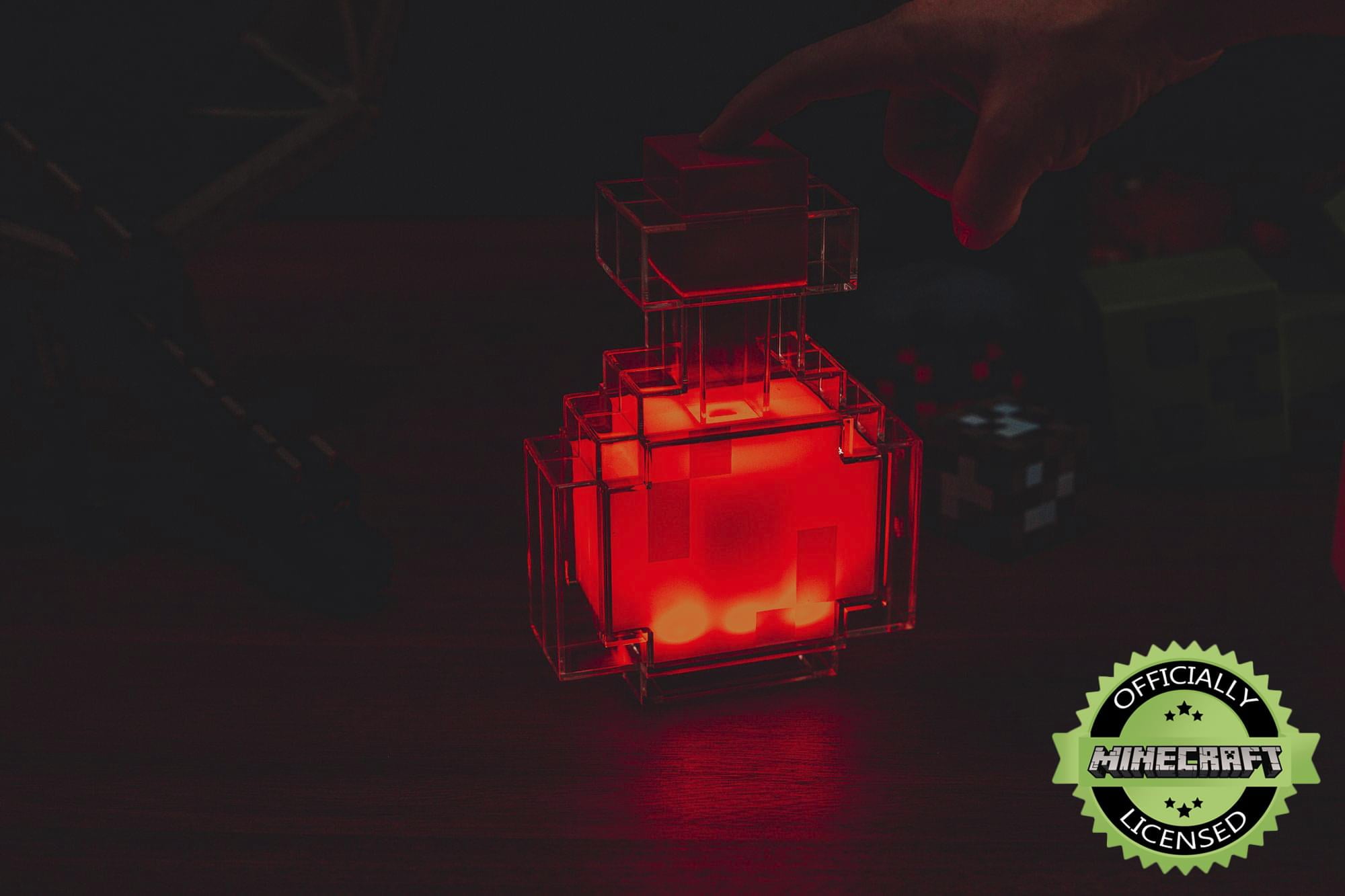 Robe Factory RBF-16095-C Minecraft Potion Bottle Color-Changing Led Desk Lamp, 7 Inch Night Light
