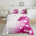 thumbnail image 2 of Manfei Pink Dragon 2pcs Bedding Comforter Set,Floral Animal Twin Comforter Sets,Cherry Blossom Breathable Bedding Set,Luxury Teenager Bedroom Decor,Reversible, 2 of 6
