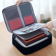 thumbnail image 2 of Fireproof Waterproof Document Bag | Large Capacity Certificate Organizer with Lock | Passport Card Holder for Travel & Home Storage | Multi-Layer File Organizer for Office & Safe Box, 2 of 6