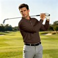 thumbnail image 6 of Qwertyu Men's Long Sleeve Polo Shirts Quick Dry Classic Soft Casual Collared Work Fishing Golf Shirt Coffee M, 6 of 8