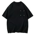 thumbnail image 2 of Wavsuf Mens Shirts Short Sleeve t Shirts Crew Neck with Pockets Summer Black T-Shirts Size 4XL, 2 of 3