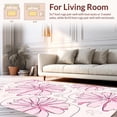 thumbnail image 2 of ODIKA 6' Machine Washable Non-Slip Area Rug, Whimsical Floral Motif in Pink and Tones High Traffic Rug, Pink, 393225, 2 of 5