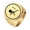 Gold, variant on Vintage Stainless Steel Ring 22MM Round Laser Shooting Sports Icon Minimalist Gold Size 12