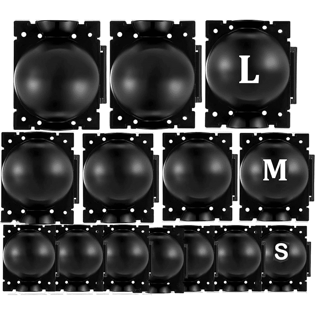 Air Layering Propagation Ball, High-Quality Plant Root Growing Box for Faster Asexual Reproduction, Durable and Reusable Propagator Pot for Indoor Outdoor Trees (Black, L+M+S, 15 Pieces)