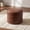 Round-Brown, variant on poshby Genuine Leather Ottoman Round, Handmade Stuffed Foot Rest Stool, Soft Seating Pouf for Living Room & Bedroom, Brown