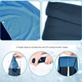 thumbnail image 3 of Cooling Hoodie Towels, Instant Cooling Towels for Neck and Face, UPF 50 Sun Protection, Ice Towel for Hot Weather, Head Towel for Yoga, Sports, Gym（Blue）, 3 of 9