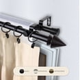 thumbnail image 2 of Dache 13/16" Double Bay Window curtain rod Adjustable 20"-36", 38"-72" - Black,(ABay-65-2D), 2 of 4