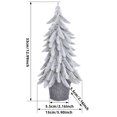 thumbnail image 3 of Vintage Ornament Set Vintage Christmas Ornament Strength Ornament Special Christmas Ornament Sparkly Ornament Snow Tabletop Christmas Trees Snow Flocked Mini Tabletop Trees With Wooden Base Desk, 3 of 3