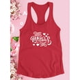 thumbnail image 3 of Mothers Day White Text Racerback Tank Women -Image by Shutterstock, Female XX-Large, 3 of 4