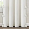 thumbnail image 3 of Lush Decor Boho Faux Linen Texture Tassel Single Window Curtain Panel - White/Gray - 84 x 52, 3 of 9