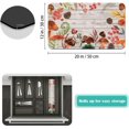 thumbnail image 5 of Coffee Mat Coffee Bar Mat 12"x19" Hide Stain Absorbent Rubber Backed Quick Drying Mat Fit Under Coffee Maker Espresso Machine Kitchen Counter, Mushroom Snails, 5 of 6