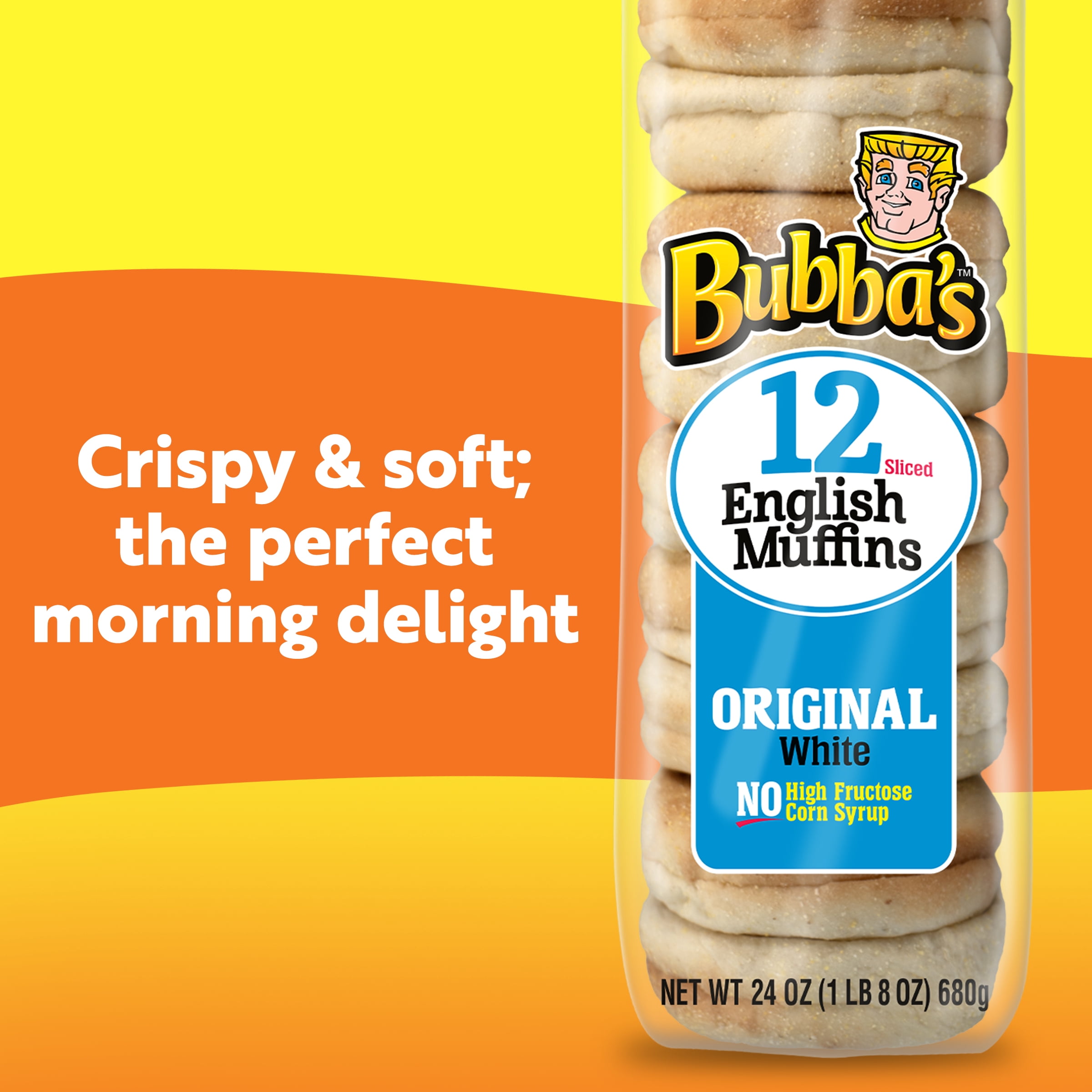 Bubba's Classic White English Muffins 12 ct