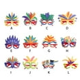 thumbnail image 3 of Bewildely Marco de anteojos de pluma DIY, Color brillante, fiestas temáticas de carnaval, máscara de mascarada, vestido, decoración, Kits de decoración para fiestas Carta, 3 of 6