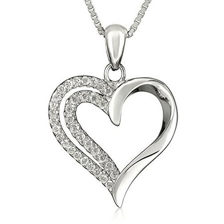 Bright and Elegant Jewelry - Heart Shaped Necklace, Solid ...