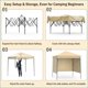 thumbnail image 4 of Gazebo Plegable para Jardín 2.5x2.5m - Toldo Impermeable con Protección UV y Altura Ajustable - Incluye Pared Lateral, Bolsa y Accesorios - Ideal para Terraza/Camping (Color Beige, 1 Unidad), 4 of 8