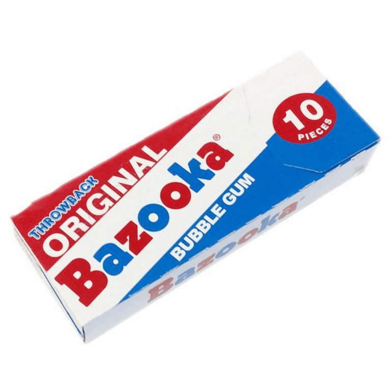 Bazooka Classic Flavored Original Bubble Gum, Individually