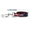 thumbnail image 5 of Buckle-Down Pet Leash, Dog Leash, American Flag Vivid Close Up, 4 Feet Long 1.0 Inch Wide, 5 of 6