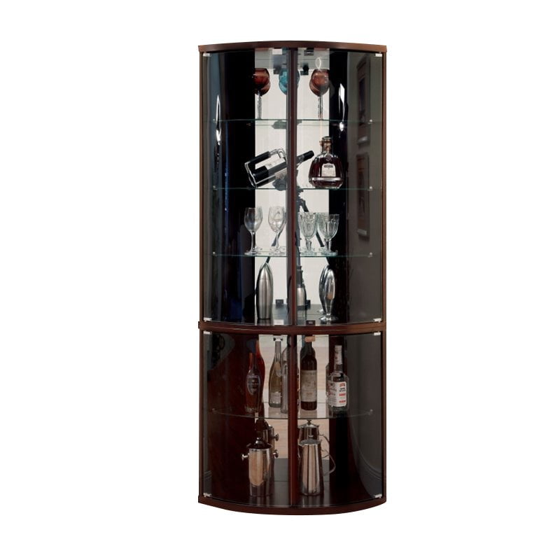 Furniture Of America Raphael Corner Curio Cabinet In Cappuccino