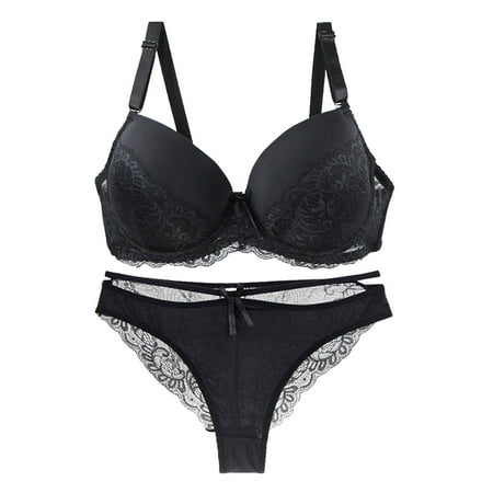 Long Sleeve Lace Lingerie Set Womens Bikini Set V Neck Lace up Two Piece Swimsuits Fashionable Woman s Sexy Lace Bra Brassieres Steel Ring Bra Set Ladies Lace Bra Underwear Set