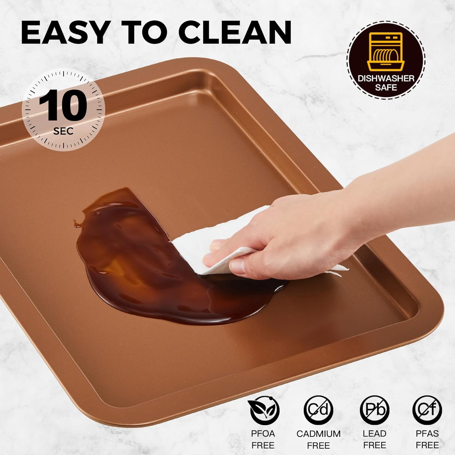 Air Fryer Basket for Oven,12.8" x 9.6" Oven Air Fryer Basket and Tray Set,Dishwasher Safe,Small Air Fryer Tray and Pans for Oven,Brown