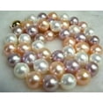 thumbnail image 2 of K-KED 8mm Multicolor South Sea Shell Pearl Round Beaded Necklace 16-36 inches-36 in, 2 of 2