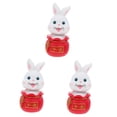 thumbnail image 4 of 3pcs Bunny Cake Topper Year of the Rabbit Cake Decoration Miniature Figurine Decoration, 4 of 8