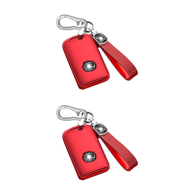 Sidaley TPU Auto Key Fob Portátil Desmontable Elegante Reemplazo de accesorios de estuche protector Reemplazo para CX-5 / CX-30 / CX-9 2020-2021 Rojo Rojo 2piezas Sidaley CBP376316