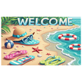 thumbnail image 2 of Beach Theme Welcome Banner Summer Sand Design Ocean Background for Beach Party Summer Event Outdoor Decoration, 2 of 7