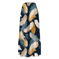 thumbnail image 4 of Swanpen Women's Summer Print Wide Leg Palazzo Pants Elastic Drawstring Waist Flowy Loose Fit Casual Long Trousers with Side Pockets, 4 of 5
