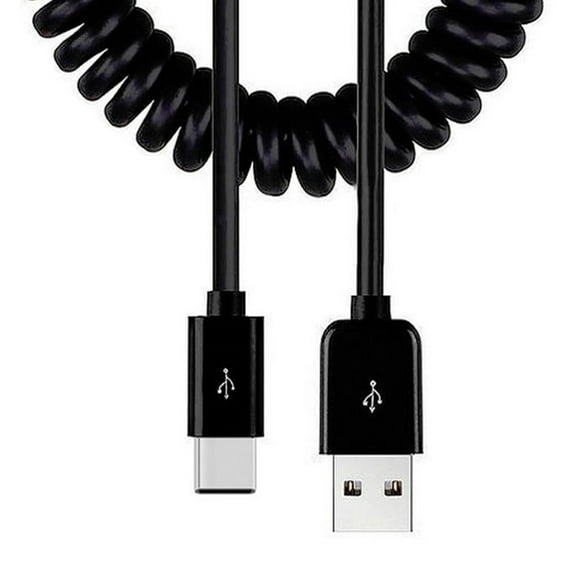 USB Cable for Samsung Galaxy Z Fold 2 - Coiled Type-C Charger Cord USB-C Power for Galaxy Z Fold 2