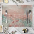 thumbnail image 6 of 2024 Placemat Colorful Geometric Aesthetic Patterns Cotton Linen Fabric Table Mats Family Dinner Tableware Kitchen Table Mat, 6 of 7