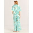 thumbnail image 3 of Joyspun Women’s Stretch Satin Top and Pants Pajama Set, Sizes S-3X, 3 of 5
