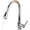 Chrome, variant on Waterfall Faucet Black Kitchen Single Hole Pull Out Spout Kitchen Sink Mixer Tap, Stream Sprayer Head Chrome