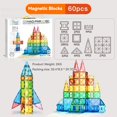 thumbnail image 1 of yeacher Creative Magnetic Building Blocks for Kids - 60-Piece Colorful Window Design Set for Cognitive Development and Fun Learning, 1 of 7