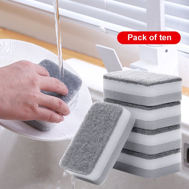 Heavy Duty Cellulose Scrub Sponge Dual Sided Dishwashing Sponge For