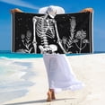 thumbnail image 5 of Sikiie Vintage Black white Plant skull Beach Towel for Women Men, Pool Bath Beach Camping Beach Towel Adult Blanket for Travel Swim 27.5"x 55", 5 of 6