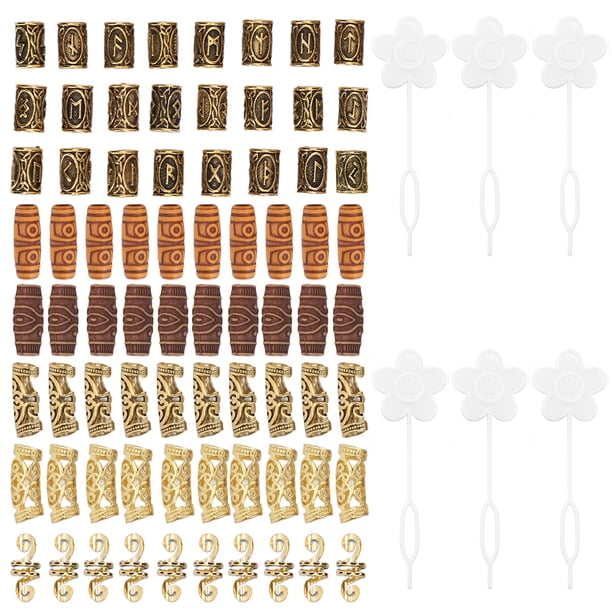 Bobina de cuentas para el cabello, tubo de cuentas para el cabello DIY, cuentas para rastas, cuentas para el cabello y barba creadas magistralmente