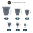 thumbnail image 4 of The HC Companies 8 Inch Eclipse Round Planter with Saucer - Indoor Outdoor Plant Pot for Flowers, Vegetables, and Herbs, Warm Gray, 4 of 6